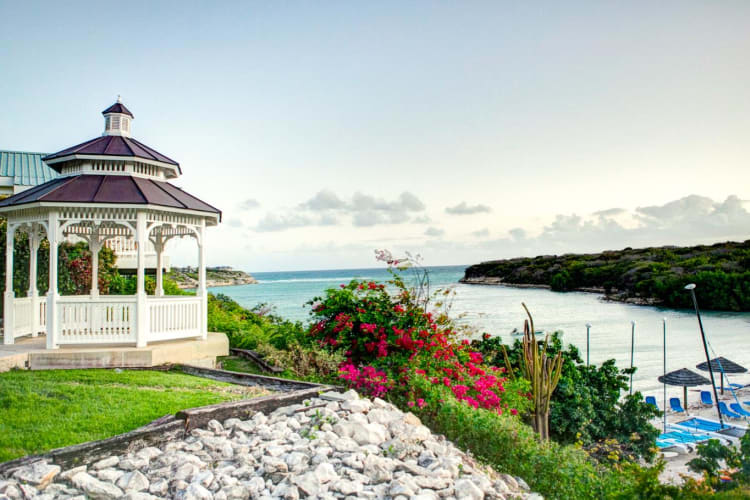 Gazebo with beach view